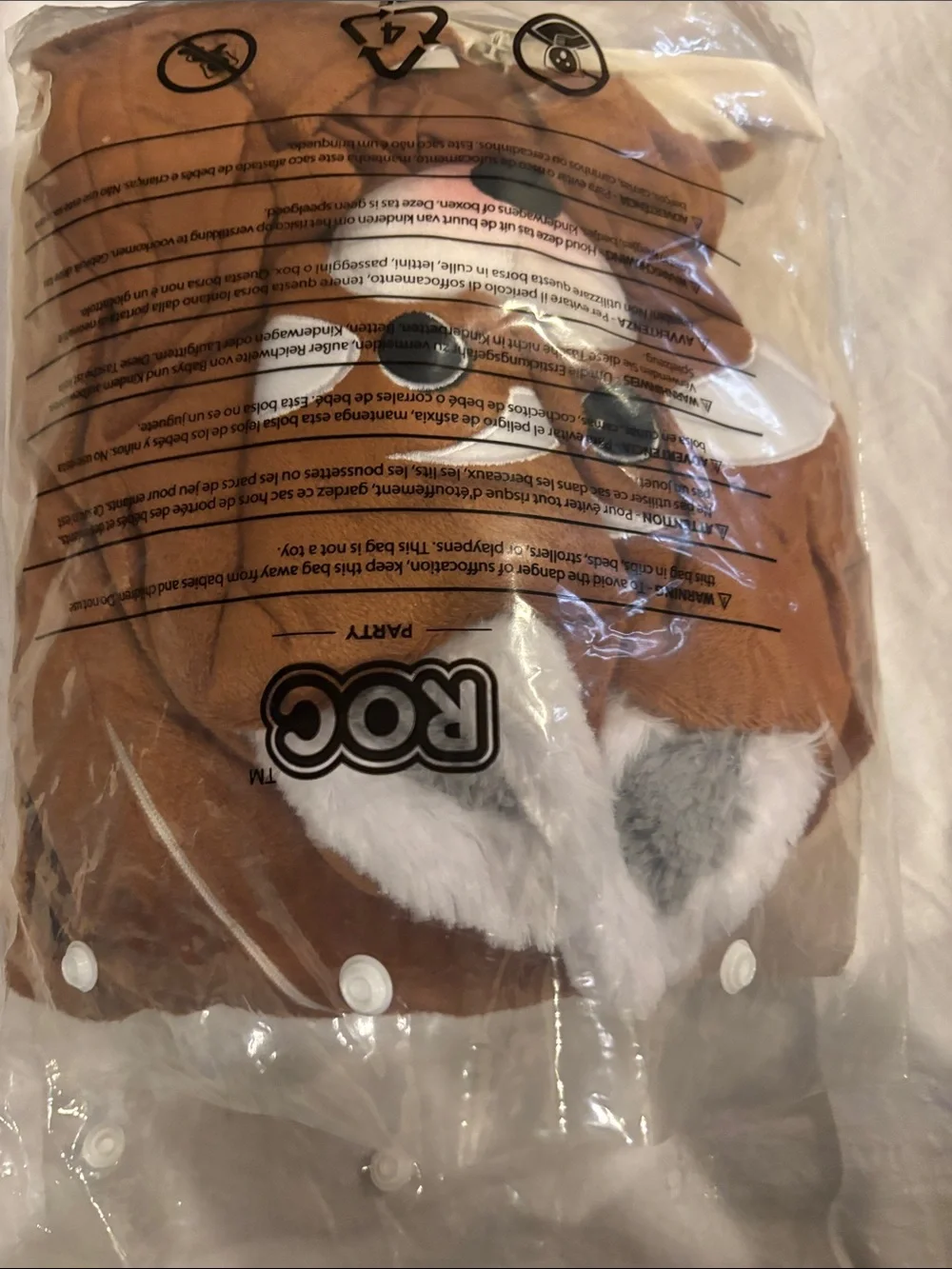Red Panda Hooded Kids Onesie - Brown and White  by ROC